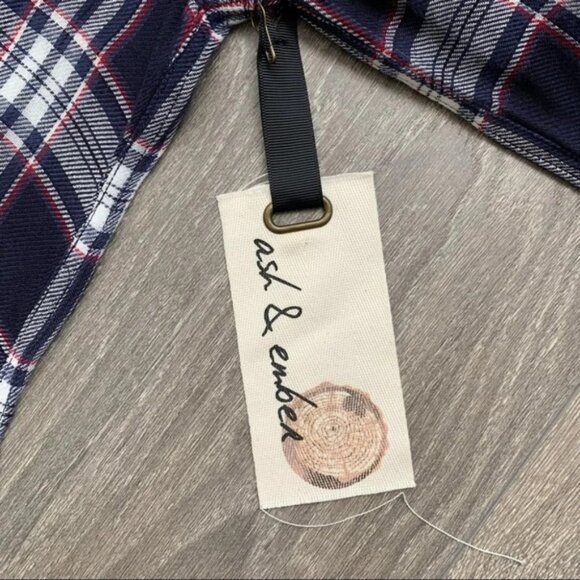 Anthropologie Women's Button Down Shirt Ash and Ember Plaid Flannel Size XS - Picture 13 of 15